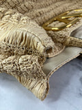 Valentino VLogo Signature Raffia Tote Bag