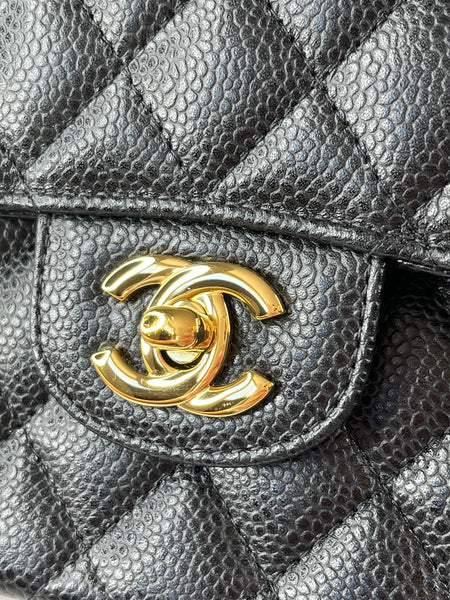Chanel Small Black Caviar Classic Double Flap Bag