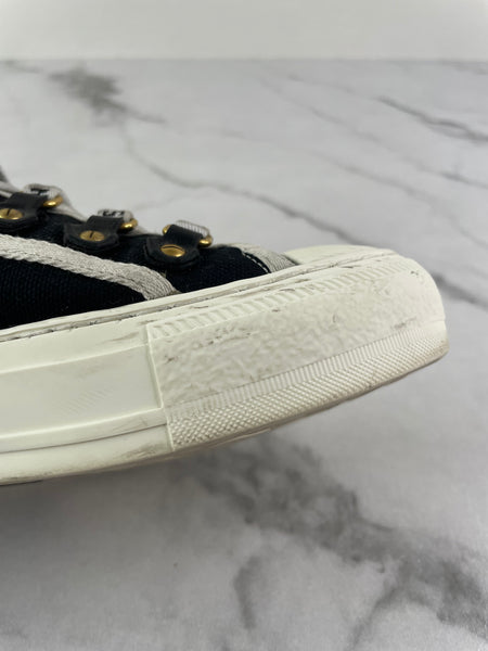 Christian Dior Walk’N’Dior Black Canvas Sneakers Size 37.5