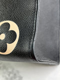 Louis Vuitton Black/Beige Monogram Empreinte Leather OnTheGo MM Shoulder Bag