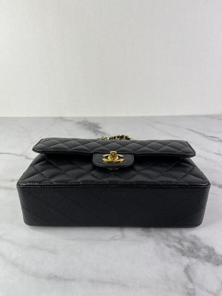 Chanel Small Black Caviar Classic Double Flap Bag