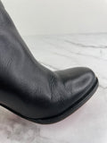 CHRISTIAN LOUBOUTIN Black Leather Adox 85 Ankle Boots Size 38.5