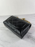 Chanel Mini Black Caviar Chunky Chain Flap Crossbody/Shoulder Bag