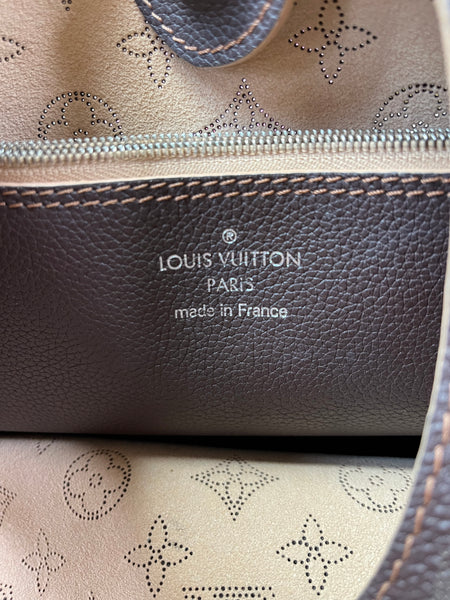 Louis Vuitton Carmel Mahina Chocolate Brown Hobo Shoulder Bag