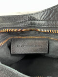 BALENCIAGA Black Lambskin Leather Giant 21 Rose Gold Motorcycle City Shoulder Bag