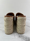 CHRISTIAN LOUBOUTIN Tan Ariella Zeppa 130 leather wedge mules Size 39