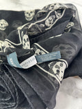 Alexander McQueen Classic Black/White Silk Skull Scarf