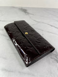 Louis Vuitton Amarante Monogram Vernis Sarah Wallet