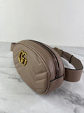 Gucci Dusty Pink GG Marmont matelassé leather belt bag