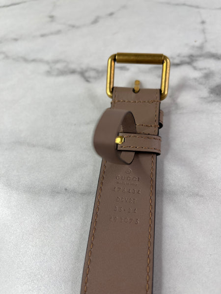 Gucci Dusty Pink GG Marmont matelassé leather belt bag