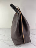 Louis Vuitton Carmel Mahina Chocolate Brown Hobo Shoulder Bag