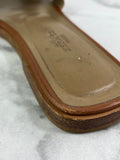 Hermes Gold (Brown) Oran Flat Sandals Size 37
