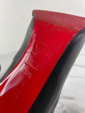 CHRISTIAN LOUBOUTIN Black Leather Adox 85 Ankle Boots Size 38.5