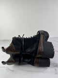 Louis Vuitton Black Monogram Laureate Platform Desert Boots Size 37
