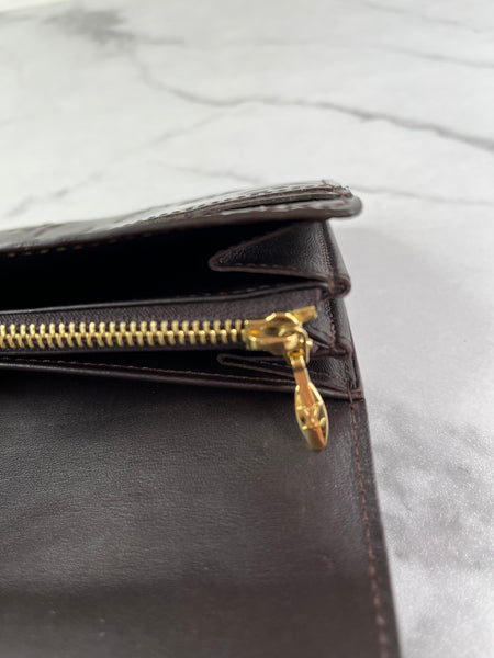 Louis Vuitton Amarante Monogram Vernis Sarah Wallet