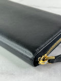 Prada Black Saffiano Zip Wallet