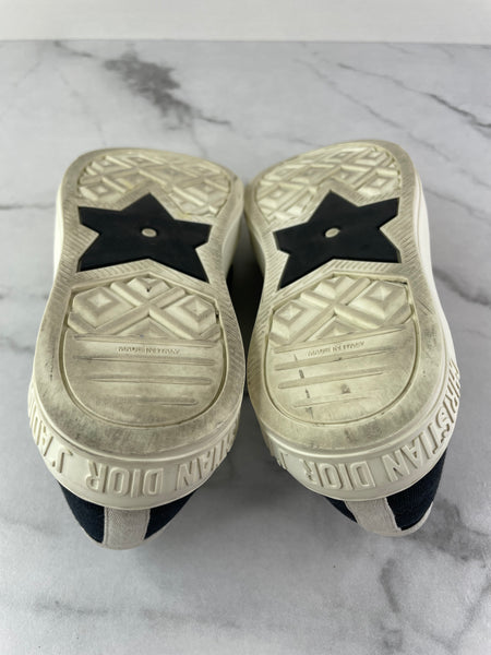Christian Dior Walk’N’Dior Black Canvas Sneakers Size 37.5