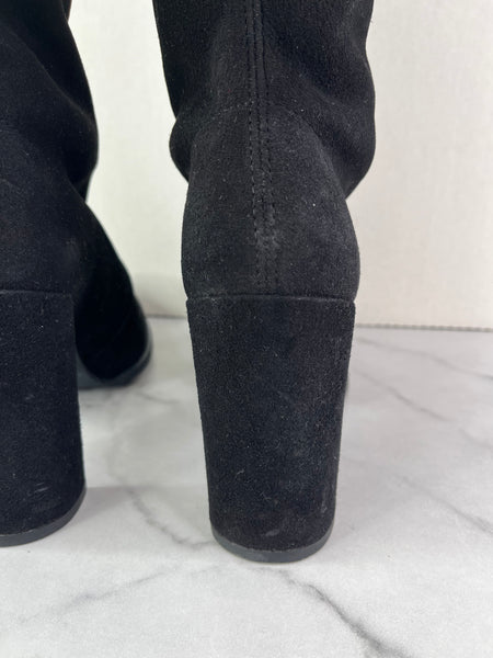 Stuart Weitzman Black Suede Hiline Over The Knee Boots Size 6