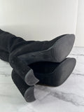 Stuart Weitzman Black Suede Hiline Over The Knee Boots Size 6