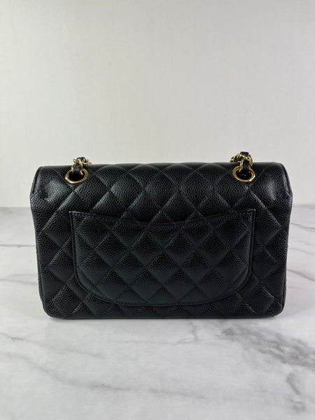 Chanel Small Black Caviar Classic Double Flap Bag