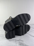 Louis Vuitton Black Grained Calfskin Shearling LV Beaubourg Ankle Boots Size 37