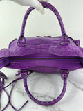 BALENCIAGA Ultraviolet Agneau Classic Hardware City Shoulder Bag
