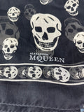 Alexander McQueen Classic Black/White Silk Skull Scarf