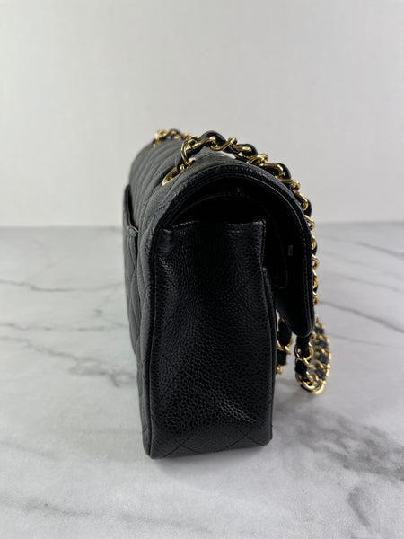 Chanel Small Black Caviar Classic Double Flap Bag
