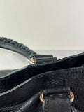 BALENCIAGA Black Lambskin Leather Giant 21 Rose Gold Motorcycle City Shoulder Bag