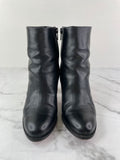 CHRISTIAN LOUBOUTIN Black Leather Adox 85 Ankle Boots Size 38.5