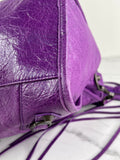 BALENCIAGA Ultraviolet Agneau Classic Hardware City Shoulder Bag