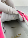 Christian Louboutin Women’s Vieira 2 Flat Pink Poupidou Suede Spike Sneakers Size 37