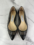 Jimmy Choo Black Patent Romy Flats Size 37