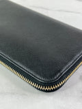 Prada Black Saffiano Zip Wallet