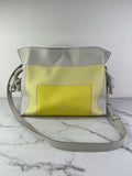 LOEWE Medium Flamenco Pale Grey/Light Citrine nappa calfskin clutch/crossbody/shoulder bag
