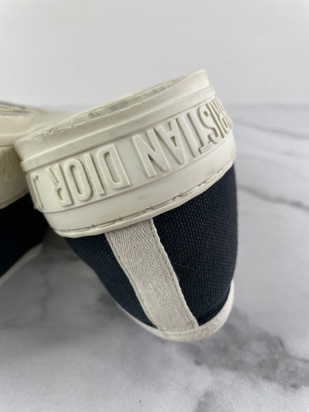 Christian Dior Walk’N’Dior Black Canvas Sneakers Size 37.5