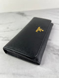 Prada Black Saffiano Flap Wallet