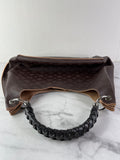 Louis Vuitton Carmel Mahina Chocolate Brown Hobo Shoulder Bag