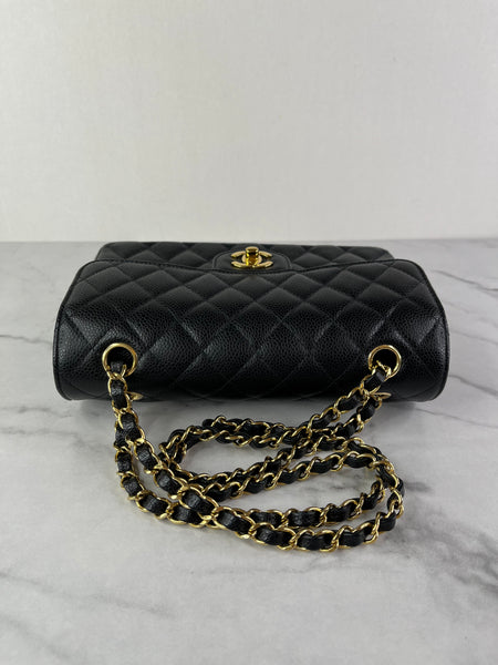 Chanel Small Black Caviar Classic Double Flap Bag