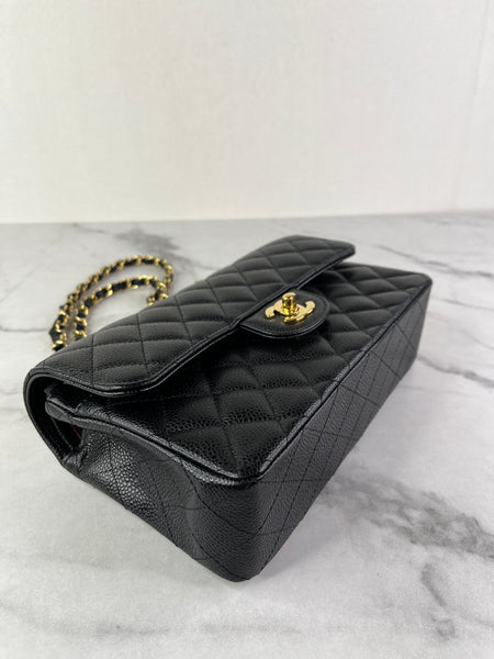Chanel Small Black Caviar Classic Double Flap Bag