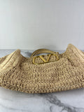Valentino VLogo Signature Raffia Tote Bag