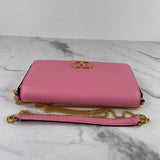 VALENTINO GARAVANI VLOGO Pink Signature leather shoulder/crossbody bag