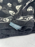 Alexander McQueen Classic Black/White Silk Skull Scarf