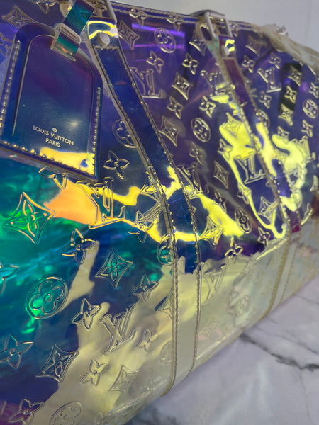 Louis Vuitton PVC Monogram Keepall Bandouliere 50 Iridescent Prism