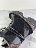 Louis Vuitton Black Monogram Laureate Platform Desert Boots Size 37