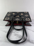 Louis Vuitton Black/Beige Monogram Empreinte Leather OnTheGo MM Shoulder Bag