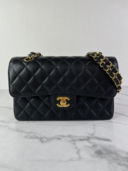 Chanel Small Black Caviar Classic Double Flap Bag