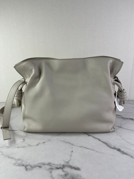 LOEWE Medium Flamenco Pale Grey/Light Citrine nappa calfskin clutch/crossbody/shoulder bag
