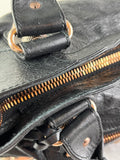 BALENCIAGA Black Lambskin Leather Giant 21 Rose Gold Motorcycle City Shoulder Bag