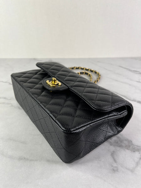 Chanel Small Black Caviar Classic Double Flap Bag